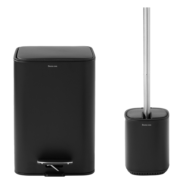 סט שירותים שחור Cube 5L