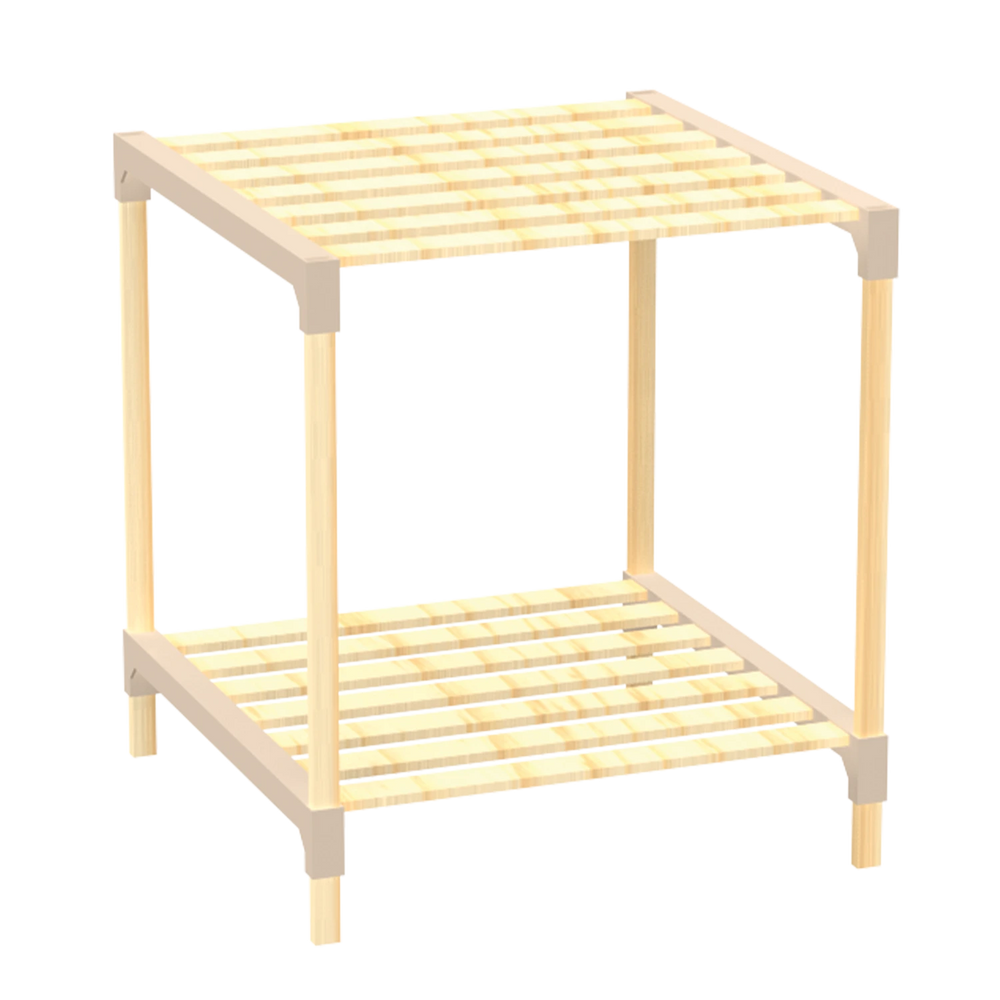 יחידת 2 מדפים/שולחן צד