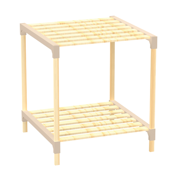 יחידת 2 מדפים/שולחן צד