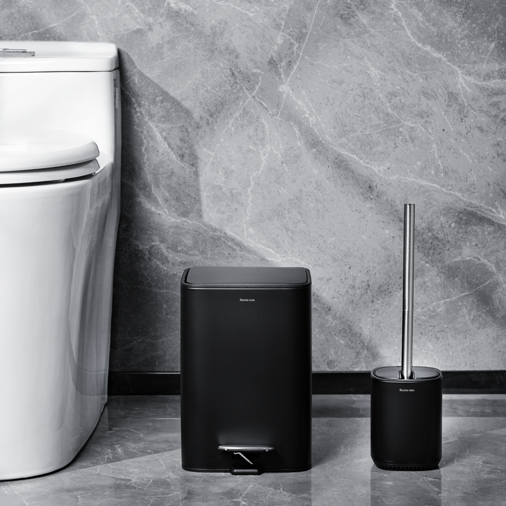 סט שירותים שחור Cube 5L