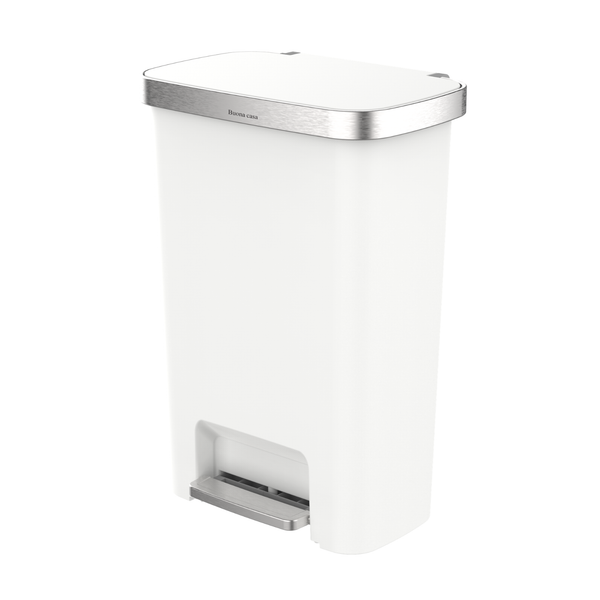 פח דוושה פלסטיק לבן VICENZA 50L