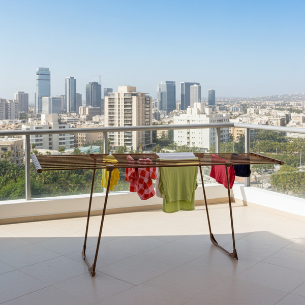 מתקן כביסה מתרחב ברונזה + 24 אטבי כביסה CasaFlex