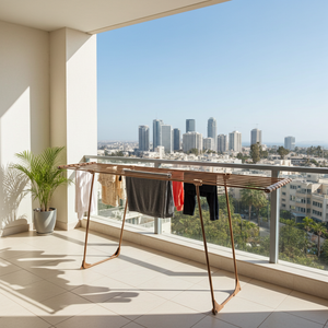 מתקן כביסה מתרחב ברונזה + 24 אטבי כביסה CasaFlex