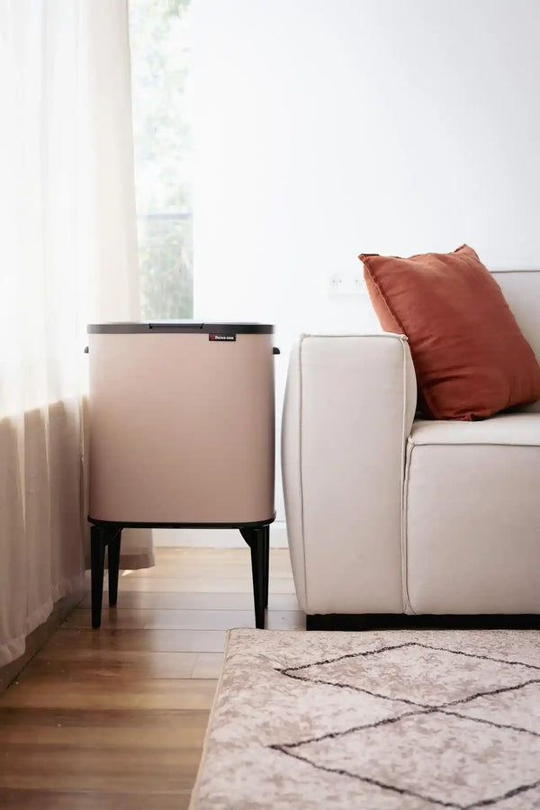 פח 33 ליטר+ שקיות Calabria plus taupe pink