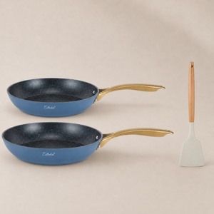 סט מחבתות 24+28 ס"מ Crown Slate Blue | ציפוי ILAG שוויצרי | Eisenthal