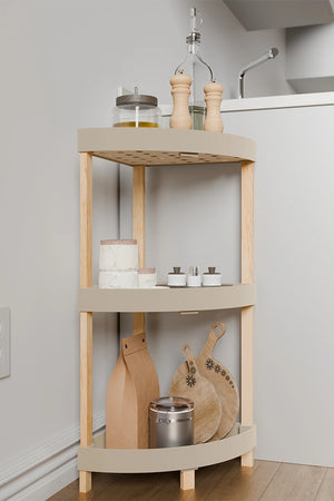 יחידת מדפים פינתית