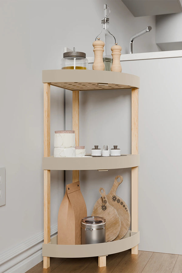 יחידת מדפים פינתית