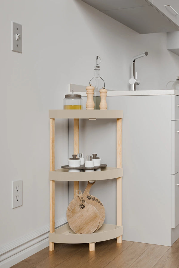 יחידת מדפים פינתית