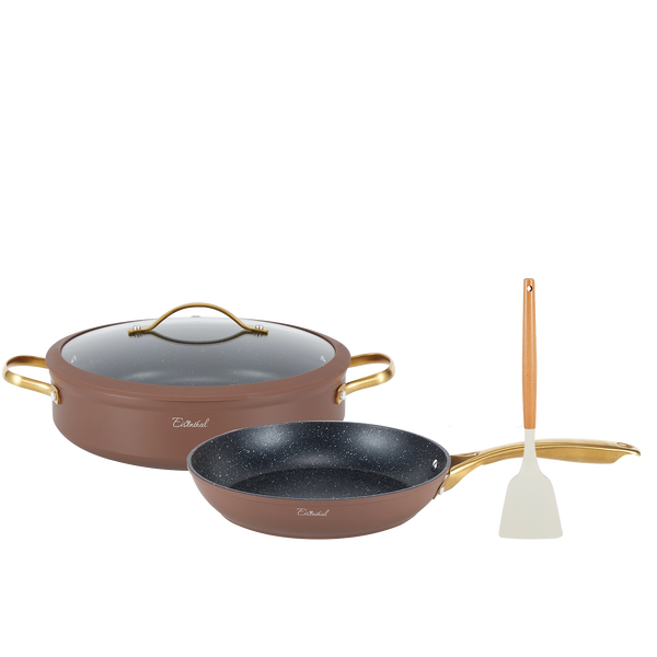 סט 28+28 ס״מ Crown- Marsala