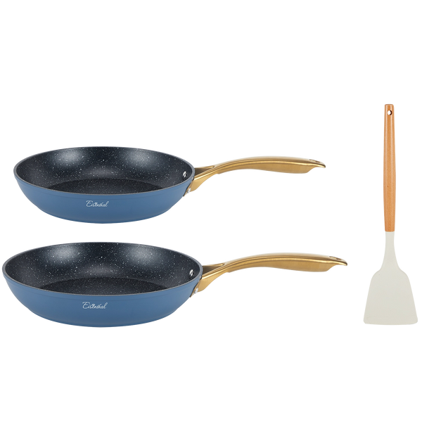 סט מחבתות 24+28 ס״מ Crown- Slate Blue