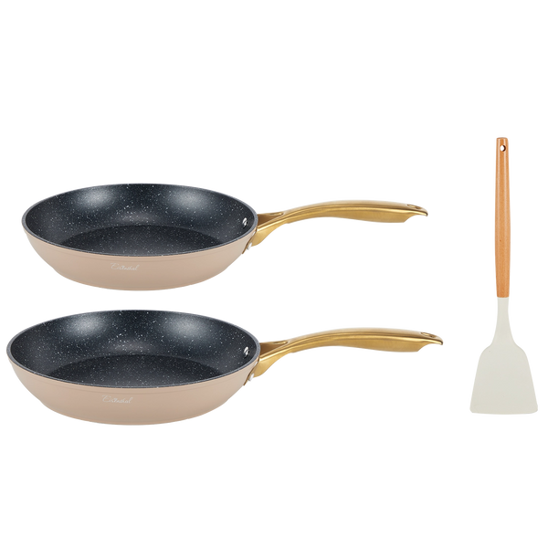 סט מחבתות 24+28 ס״מ Crown- Almond Rose