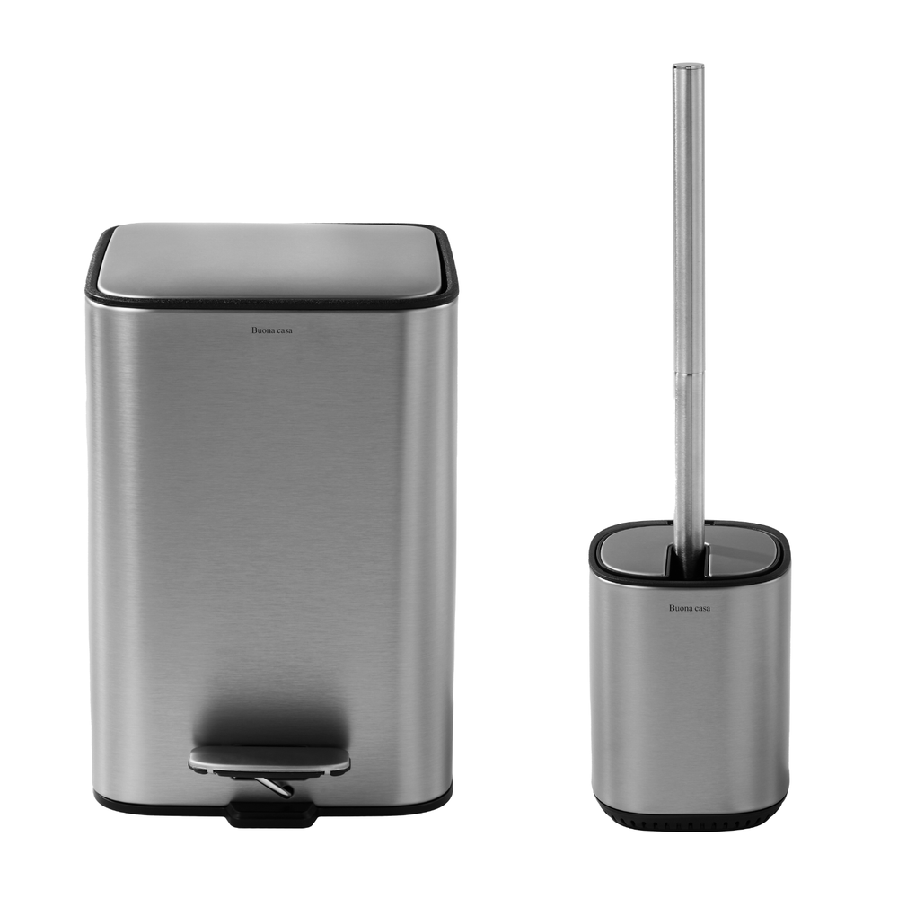 סט שירותים נירוסטה מוברשת Cube 5L