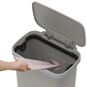 פח דוושה פלסטיק בז׳ VICENZA 50L + חבילת 20 שקיות זבל מתנה!