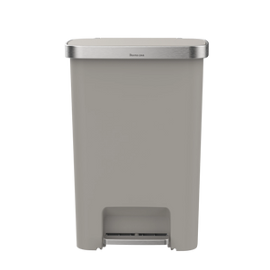 פח דוושה פלסטיק בז׳ VICENZA 50L + חבילת 20 שקיות זבל מתנה!