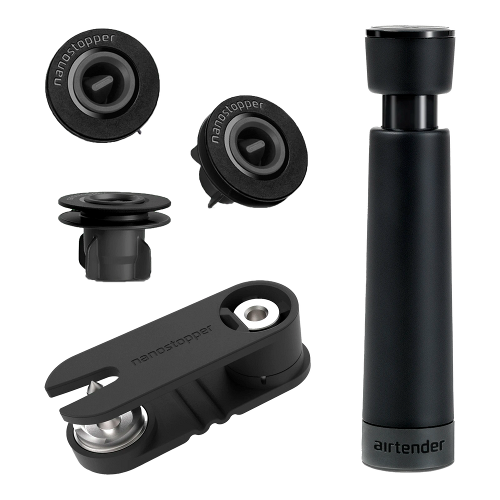 סט משאבת וואקום + פקקים לבקבוקי יין וצנצנות + חורץ מכסים