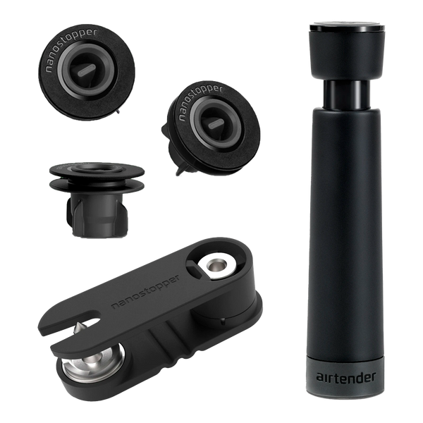 סט משאבת וואקום + פקקים לבקבוקי יין וצנצנות + חורץ מכסים