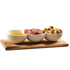 מגש הגשה מעץ עם 3 קעריות