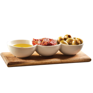 מגש הגשה מעץ עם 3 קעריות