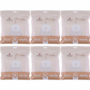 6 מארזים של 20 יח׳ שקיות אשפה XL