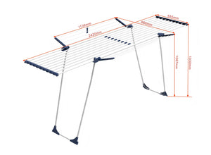 מידות CasaFlex Ultra XXL במצב פתוח: אורך 242 ס"מ, עומק 55.5 ס"מ, גובה 109 ס"מ | בונה קאסה