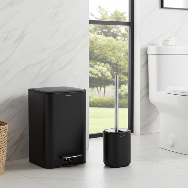 סט שירותים שחור Cube 5L