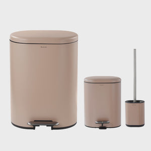 סט פח מטבח 50L ופח שירותים Ovo מוקה – סרטון ראשי