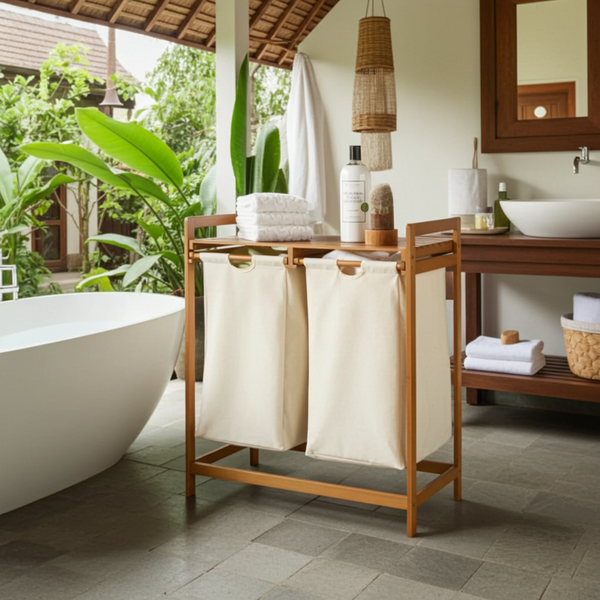 סל כביסה במבוק - שני תאים